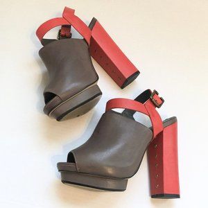 Topshop Brazilian Leather Platform Heels 9.5